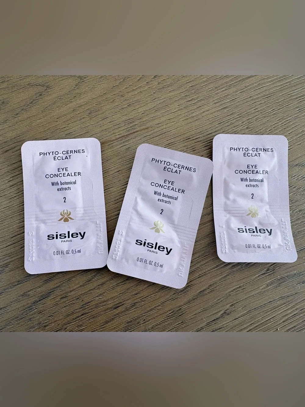 Sisley Eye Concealer Samples in Pale Pink Packaging